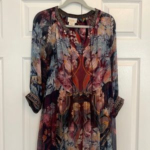 Camilla long panel dress in nouveau nights